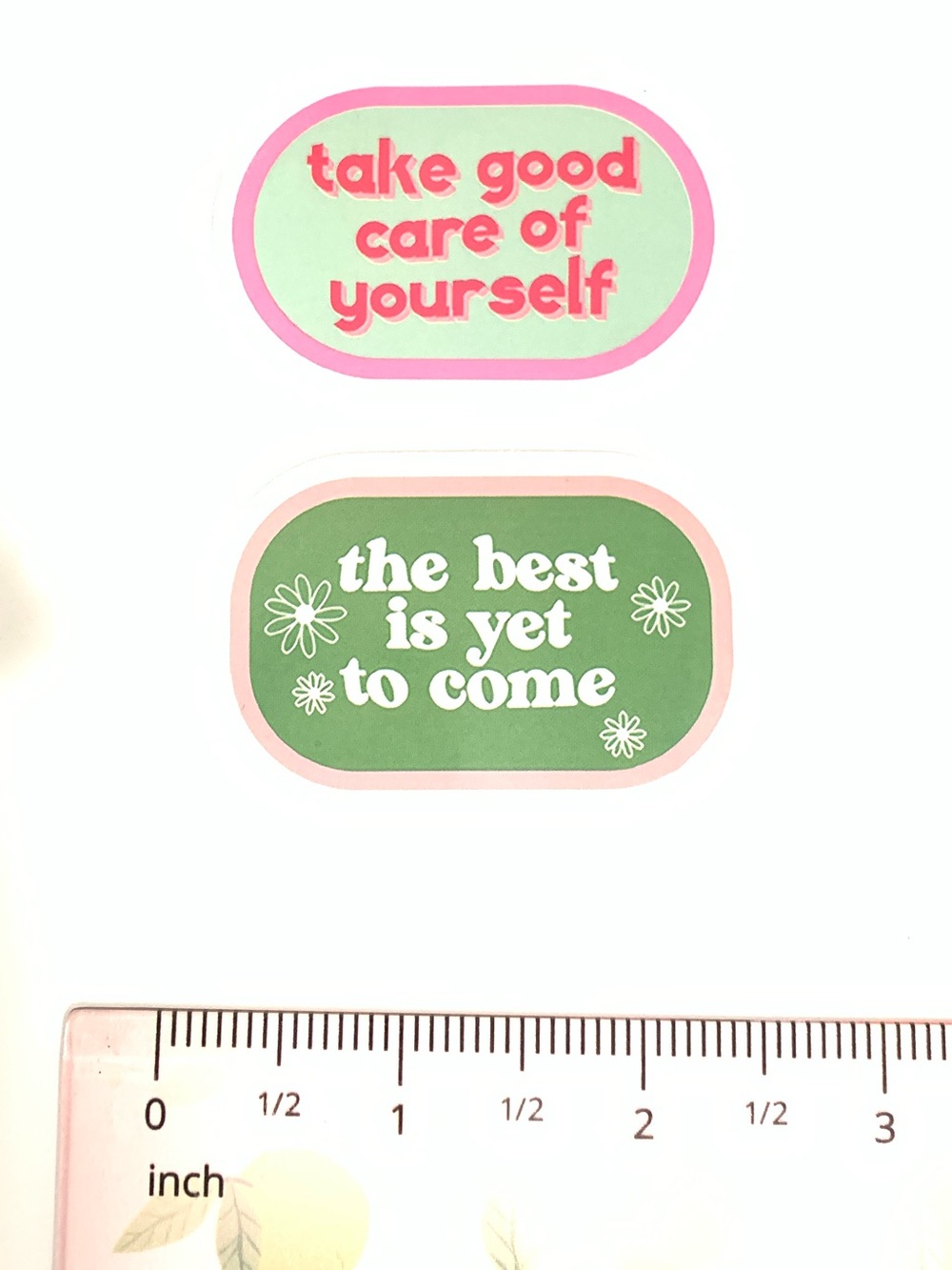 Inspirational Sticker Set — Pink & Green - Picture 3 of 3